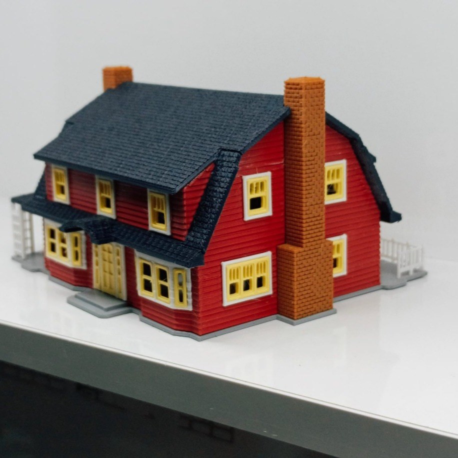Model Tren ve Dioramalar İçin 1/87 Ölçekli Müstakil Villa Maketi